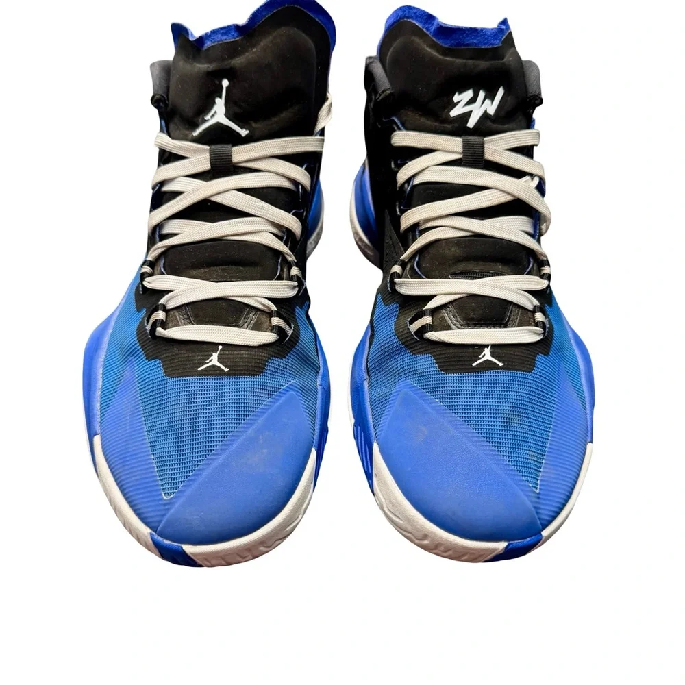 Jordan Zion 1 Duke Mens 12 Basketball Shoes Black White Hyper Royal Used - Picture 5 of 9